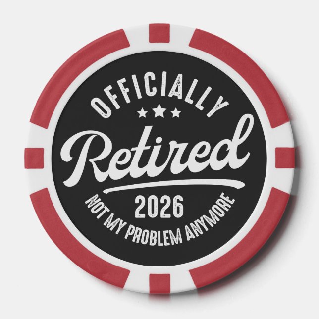 Fichas De Póquer Oficialmente Retirado 2026 Ya No Es Mi Problema (Anverso)