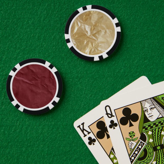 Fichas De Póquer Oro Glam Rojo (Mesa de Poker (Doble))