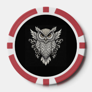 Fichas De Póquer Owl Mandala intrincado