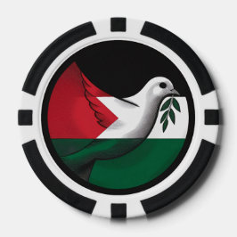 Fichas De Póquer Paloma de paz de Palestina