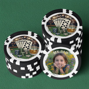 Fichas De Póquer Papa Poker Mi Papá Foto Personalizada