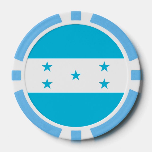 Fichas De Póquer Paquetes con bandera de Honduras (Anverso)