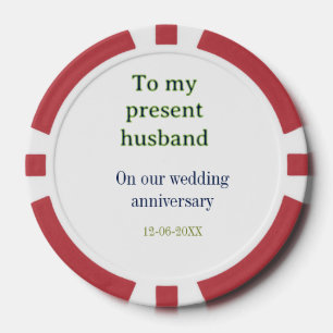 Fichas De Póquer Para mi esposo aniversario de bodas agregar nombre