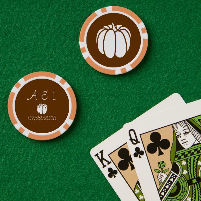 Fichas De Póquer Parche de calabaza en chocolate (Mesa de Poker (Doble))