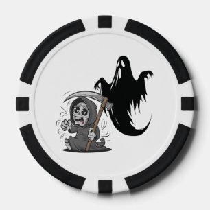 Fichas De Póquer Pareja y fantasma espantados.