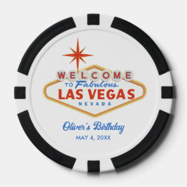 Fichas De Póquer Partida de cumpleaños de Las Vegas Favor Poker Chi
