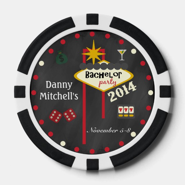 Fichas De Póquer Partido Bachelor de Las Vegas 2014 Keepsake Poker  (Anverso)