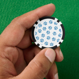 Fichas De Póquer Pasta de perro, garras de perro, patas azules