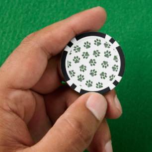 Fichas De Póquer Pasta de perro, garras de perro, patas verdes