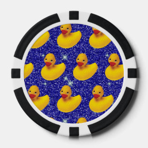 Fichas De Póquer Patos de goma divertidos granja de patitos amarill