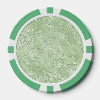 Fichas De Póquer Patrón abstracto ondulado de moaré verde lima páli