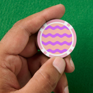 Fichas De Póquer Patrón de ondas rosadas y violetas