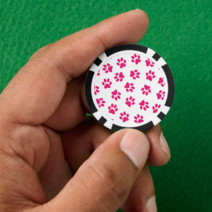 Fichas De Póquer Patrón De Paws, Paws De Perro, Paws Rosados