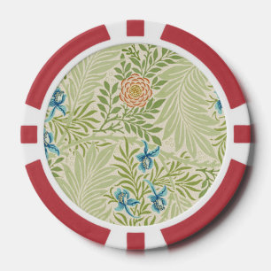 Fichas De Póquer Patrón floral William Morris Larkspur