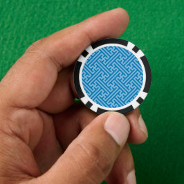 Fichas De Póquer Patrón Sayagata, japonés, azul y azul bebé