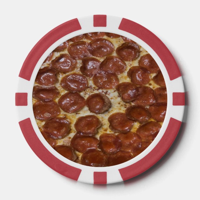 Fichas De Póquer Pepperoni Pizza (Anverso)