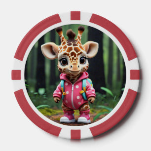 Fichas De Póquer "Pequeña jirafa, mundo grande"
