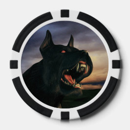 Fichas De Póquer Perro grande y negro