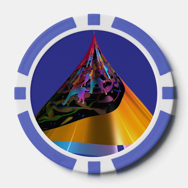 Fichas De Póquer Perros azules (Anverso)