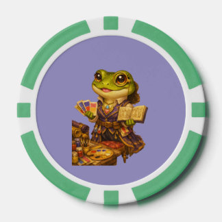 Fichas De Póquer Personaje de Rana Diseñadora de Reinos