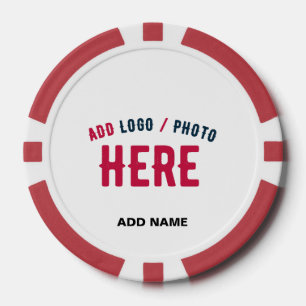 FICHAS DE PÓQUER PERSONALIZABLE MODERNO ESTILO BLANCO VERIFICADO MA