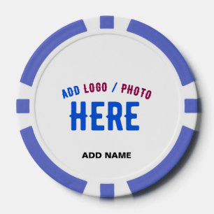 FICHAS DE PÓQUER PERSONALIZABLE MODERNO ESTILO BLANCO VERIFICADO MA