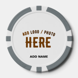 FICHAS DE PÓQUER PERSONALIZABLE MODERNO ESTILO BLANCO VERIFICADO MA