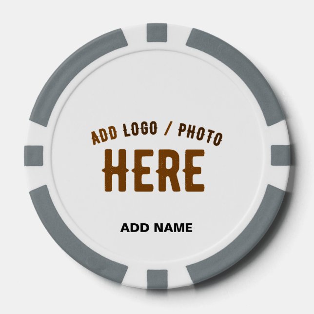 FICHAS DE PÓQUER PERSONALIZABLE MODERNO ESTILO BLANCO VERIFICADO MA (Anverso)