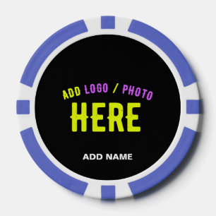 FICHAS DE PÓQUER PERSONALIZABLE MODERNO ESTILO NEGRO VERIFICADO MAR