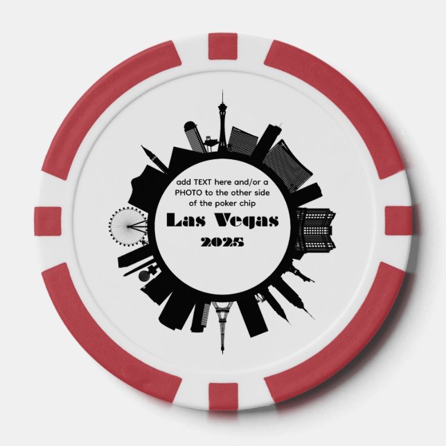 Fichas de póquer personalizables de Las Vegas 2025 (Anverso)