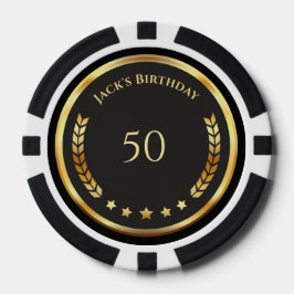 Fichas de póquer personalizadas para cumpleaños nú