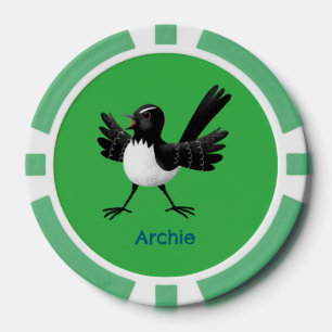 Fichas De Póquer Personalizado australiano Willie Wagtail personali