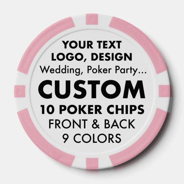 Fichas De Póquer Personalizado BACHELORETTE Pink Poker Chips Casino (Anverso)