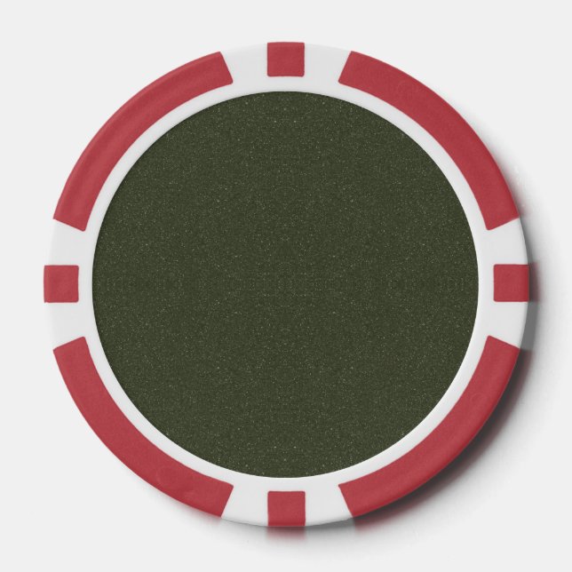 Fichas De Póquer Personalizado Dark Moss Green Poker Chip (Anverso)