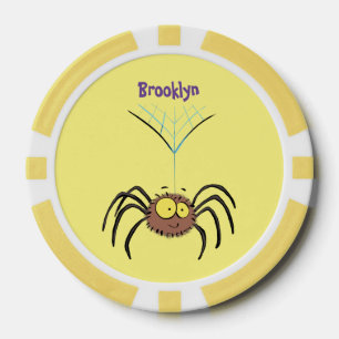 Fichas De Póquer Personalizado de araña suave y adorable