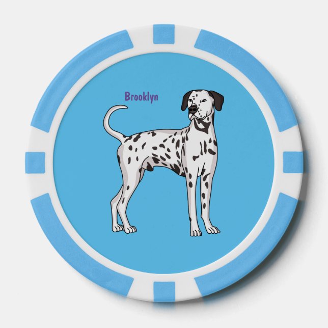 Fichas De Póquer Personalizado de perro dalmatiano (Anverso)