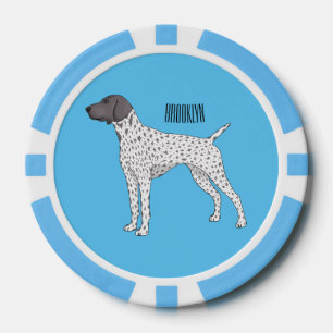 Fichas De Póquer Personalizado de perro puntero de Shorthal alemán