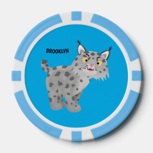 Fichas De Póquer Personalizado del lince del bobcat medio