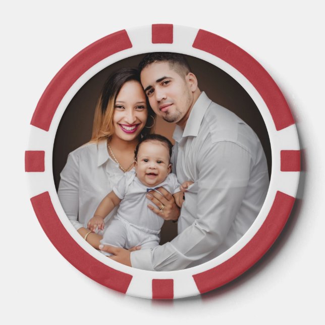 Fichas De Póquer Personalizado fotográfico familiar personalizado (Anverso)