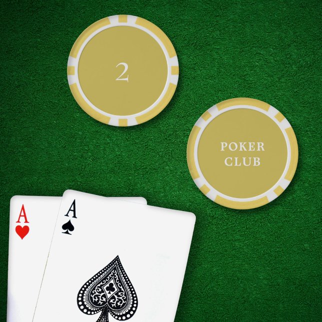 Fichas De Póquer Personalizado Juego de Torneo Valor 2 Amarillo (Poker Chips Yellow Value 2 )
