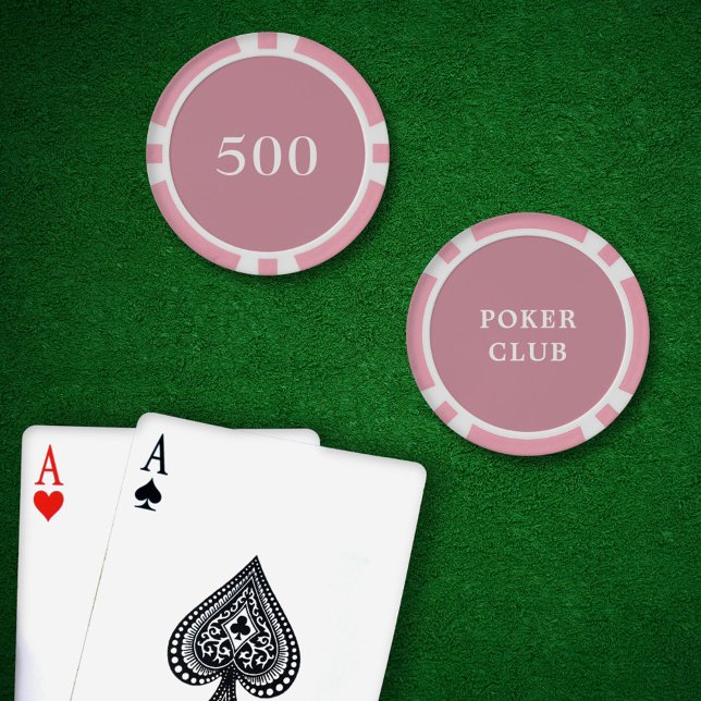 Fichas De Póquer Personalizado Juego de Torneo Valor 500 Pink (Poker Chips Pink Value 500 )