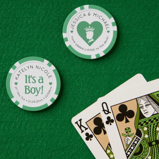 Fichas De Póquer Personalizado Niño Niño Anuncio Personalizado (Mesa de Poker (Doble))