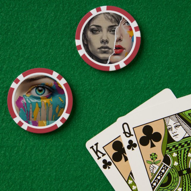 Fichas De Póquer Personalizado Photo Home Game Night Poker (Mesa de Poker (Doble))