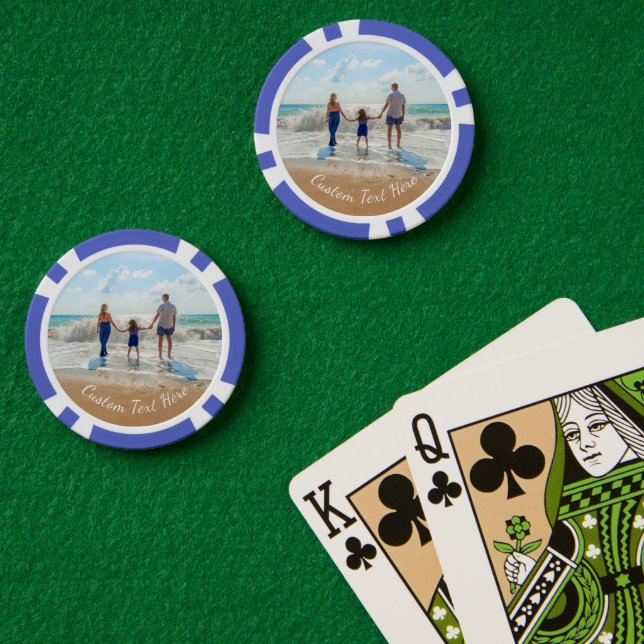 Fichas De Póquer Personalizado Photo Poker Chips con sus fotos y te (Mesa de Poker (Doble))