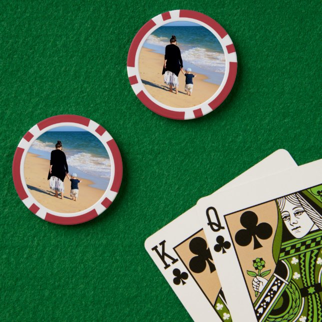 Fichas De Póquer Personalizado Photo Poker Chips Tu Regalo De Fotos (Mesa de Poker (Doble))