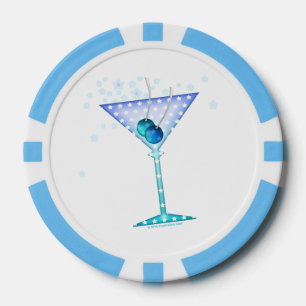 FICHAS DE PÓQUER PERSONALIZADO POKER CHIPS - AZUL MARTINI