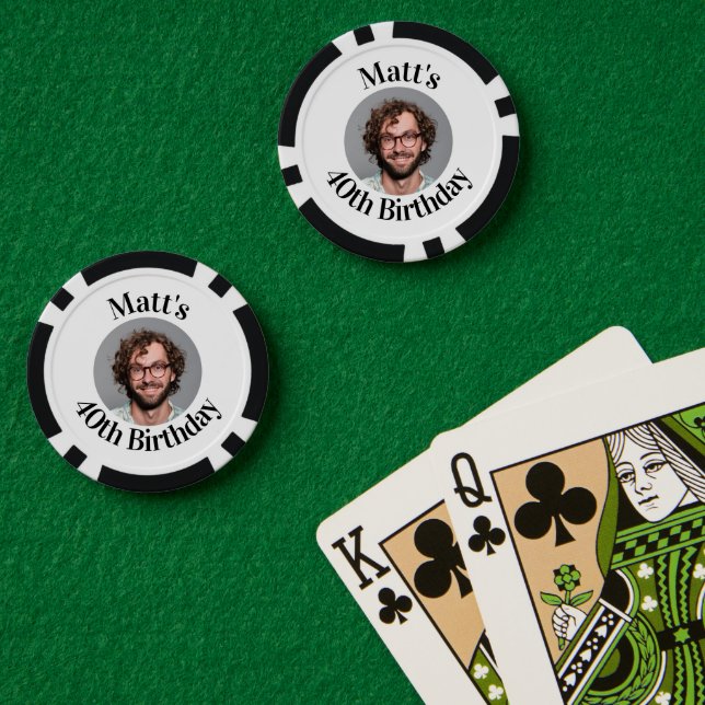 Fichas De Póquer Personalizado Poker Chips Favor de Cumpleaños (Mesa de Poker (Doble))