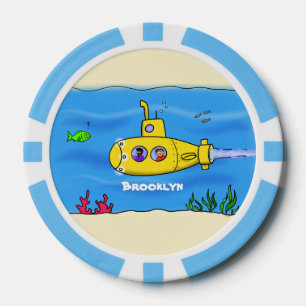 Fichas De Póquer Personalizado submarino feliz