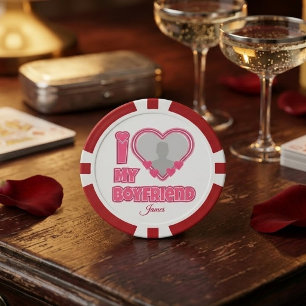 Fichas De Póquer Personalizado Te Amo Mi Novio – Agregar Foto y Nom