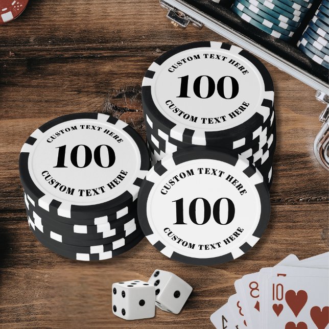 Fichas De Póquer Personalizados 100 Numerados (Personalized 100 Numbered Poker Chips)